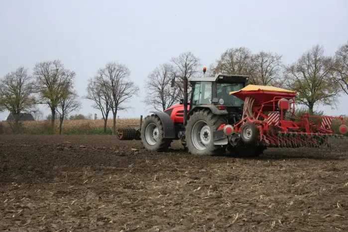Tractor on Farm