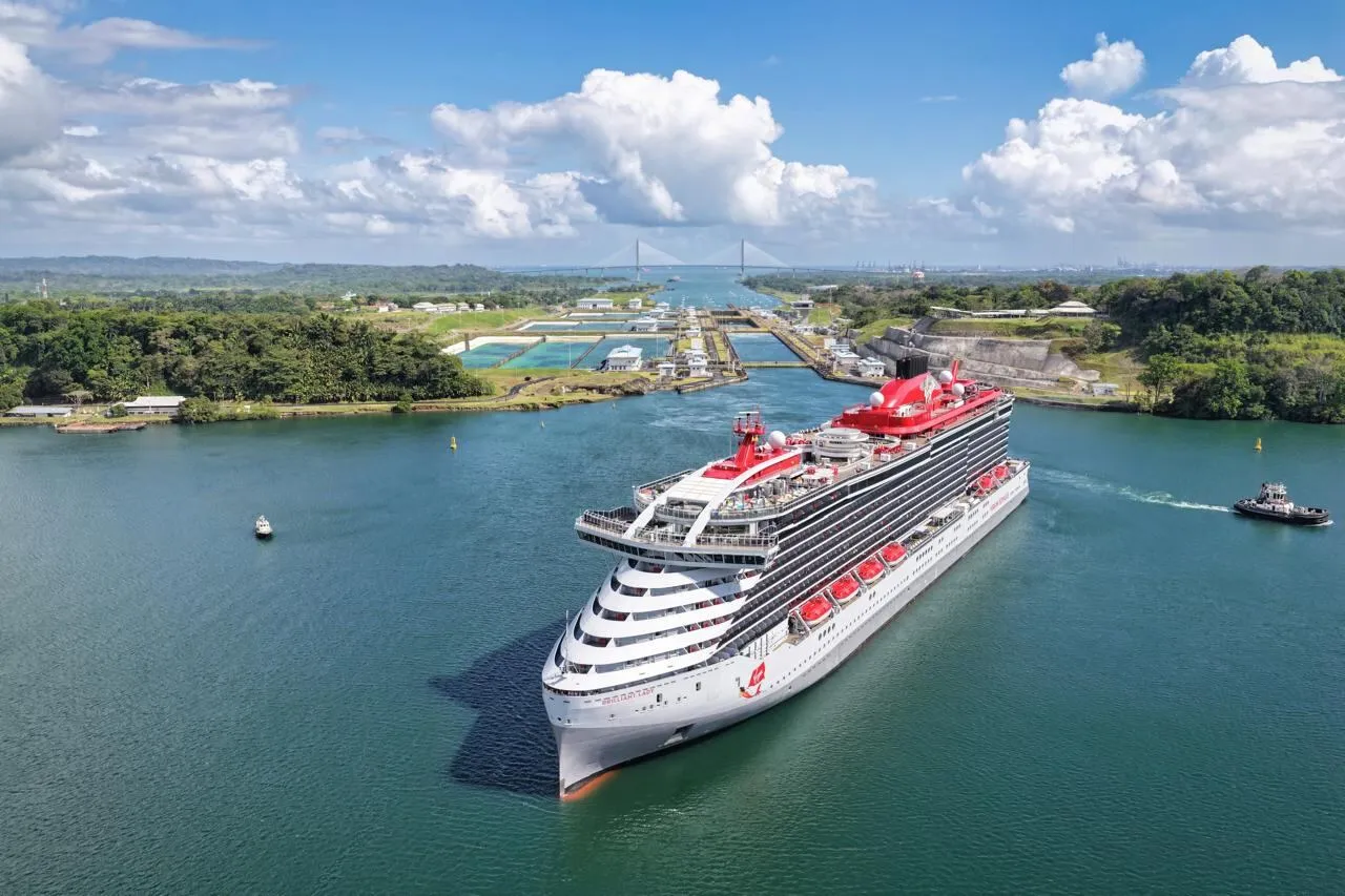 This year, in March, the Panama Canal received the first traffic from Virgin Voyages cruise line. Courtesy ACP