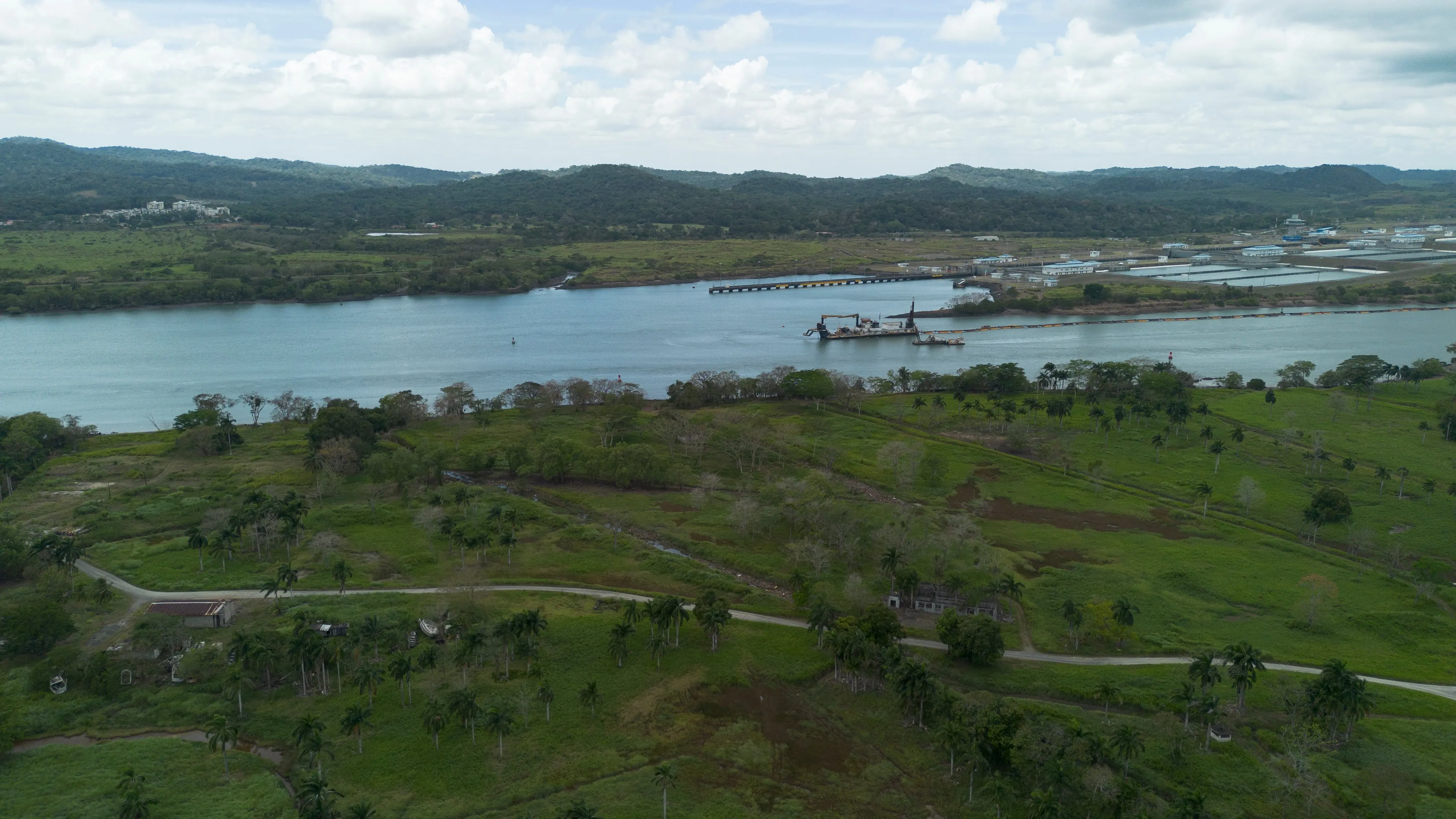 View of the area of Corozal where the construction of the new port will be planned and will be awarded by the Canal.