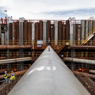 The 4th Bridge project's workers have been involved with continuous concrete placement operation to strengthen the base of one of the main towers of the work. Photo / Courtesy